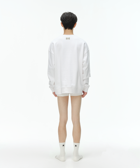 (Coming Soon) friesian logo relaxed-fit white sweatshirt