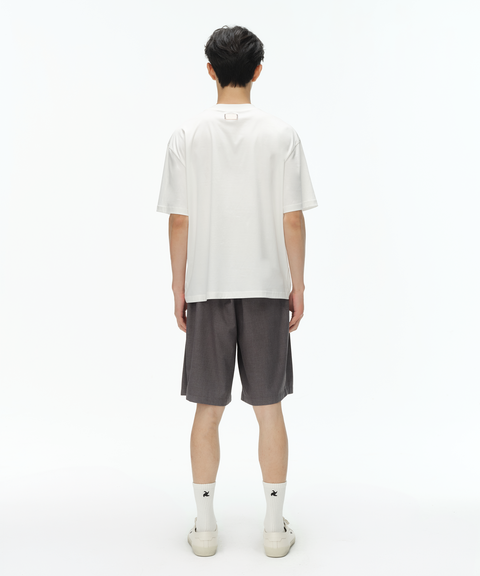 (Pre-order) horse no.027 print relaxed-fit white t-shirt