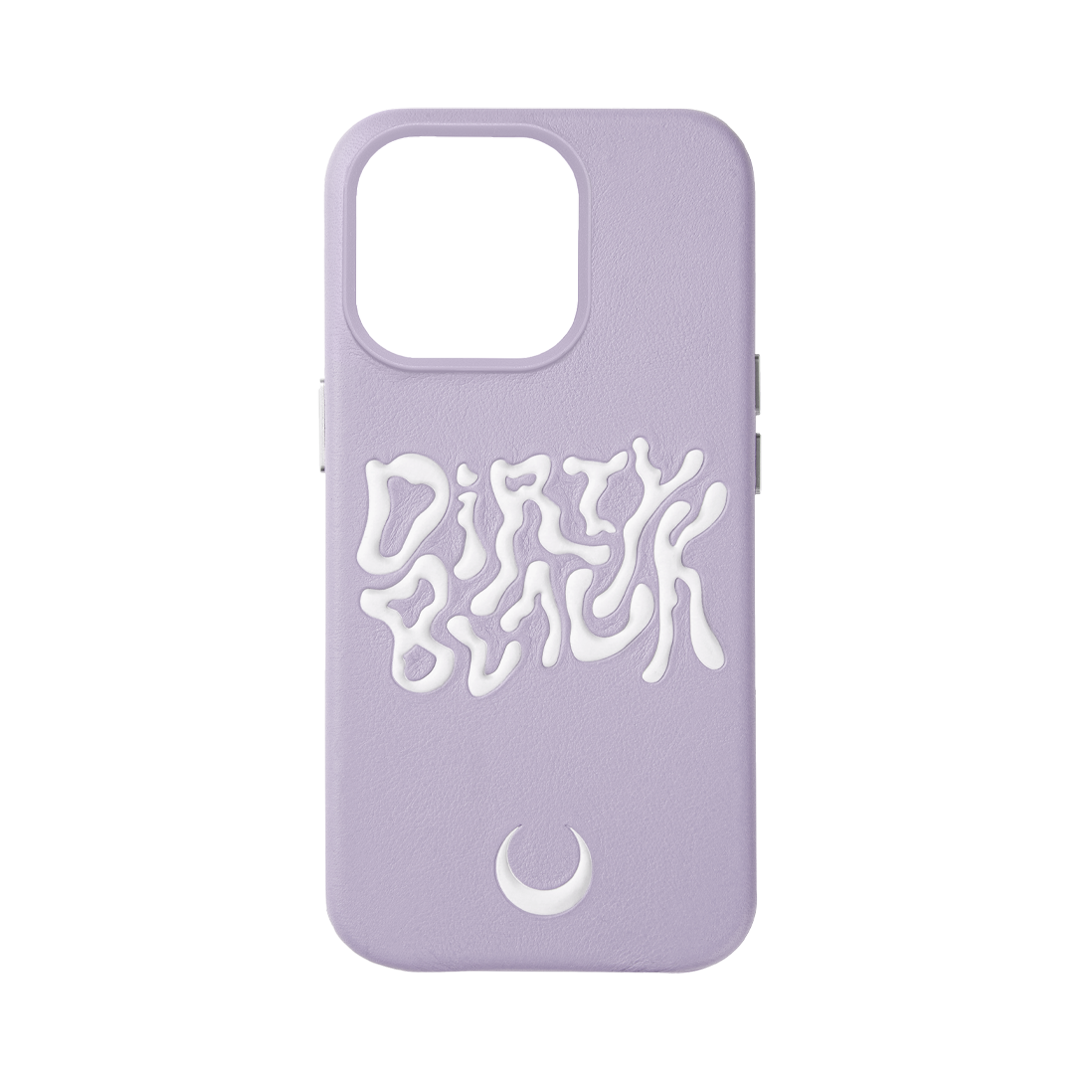 hyper logo purple leather iphone case