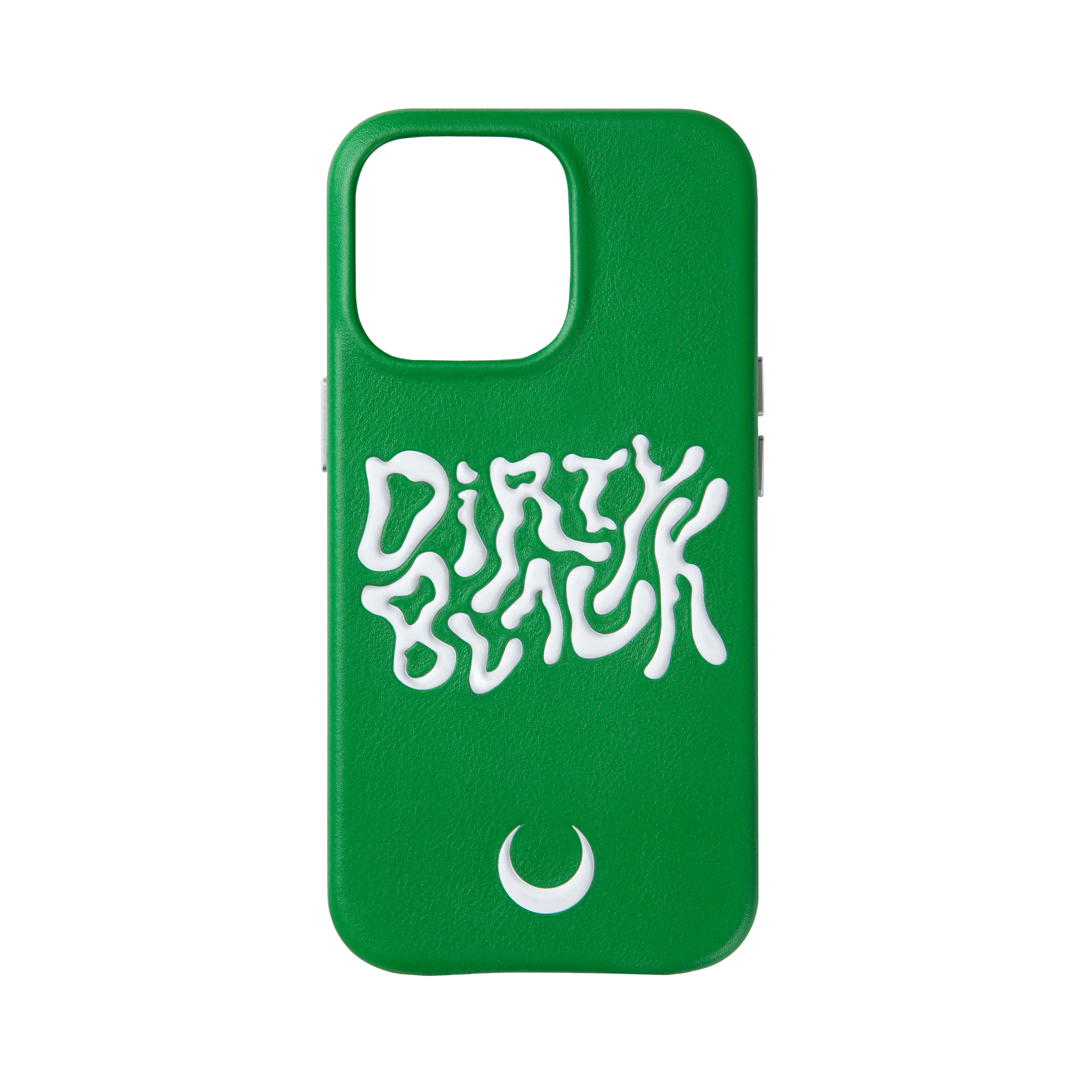 hyper logo green leather iphone case