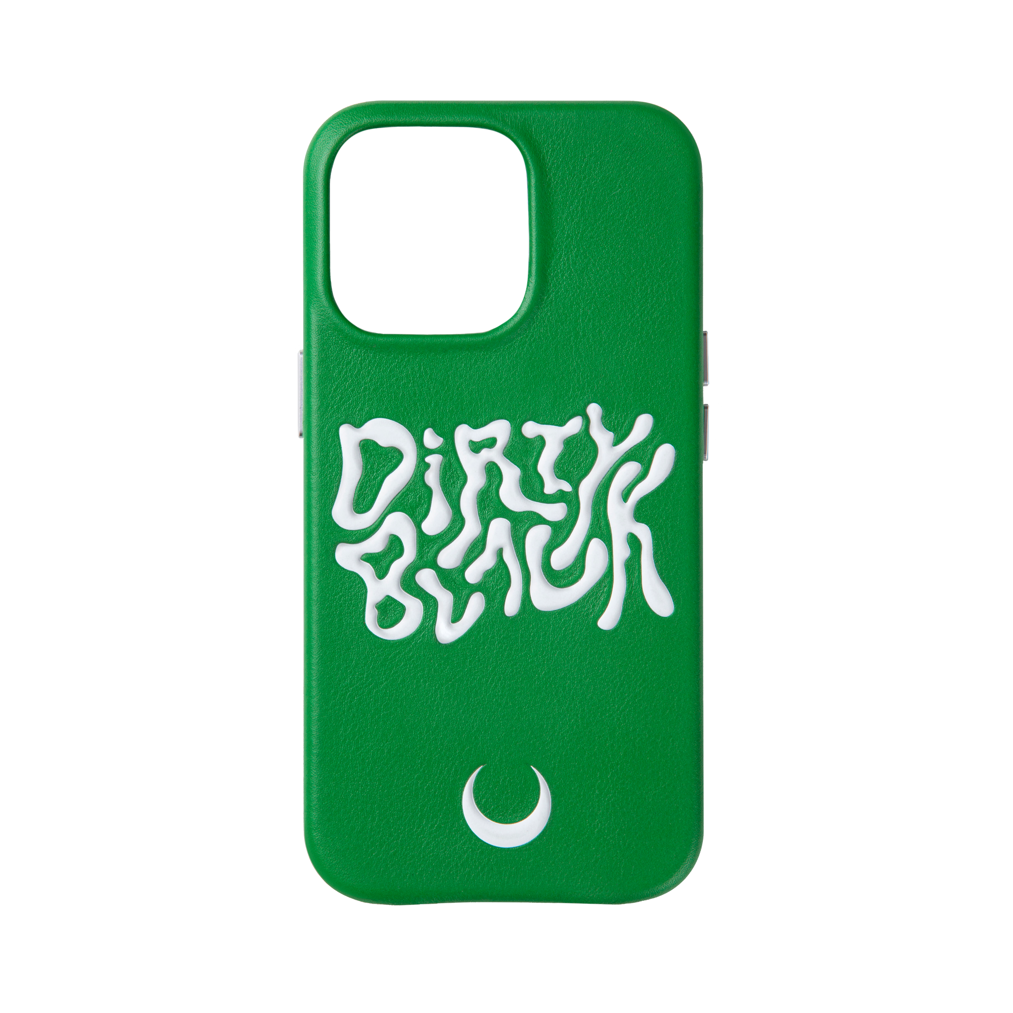 hyper logo green leather iphone case