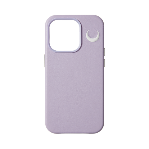 新月 压印图案 葡萄色 真皮  iphone  保护壳