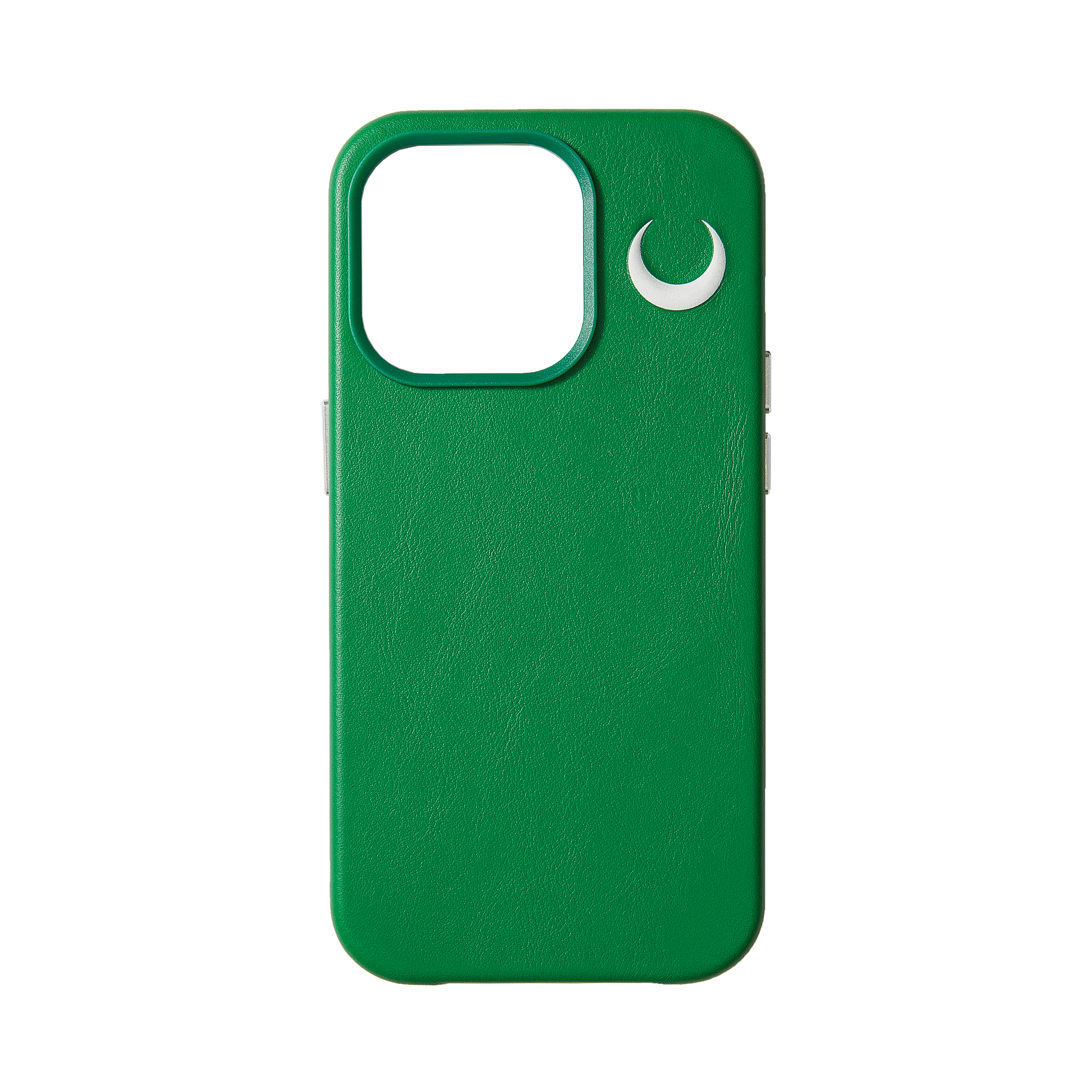 新月 压印图案 绿色 真皮  iphone  保护壳®