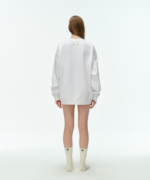 (Coming Soon) friesian logo relaxed-fit white sweatshirt