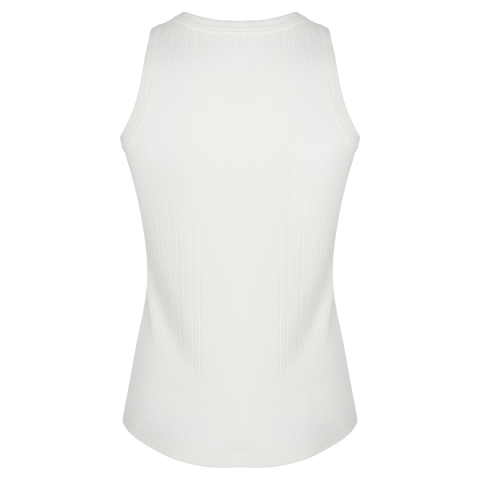 friesian logo slim-fit cream sleeveless