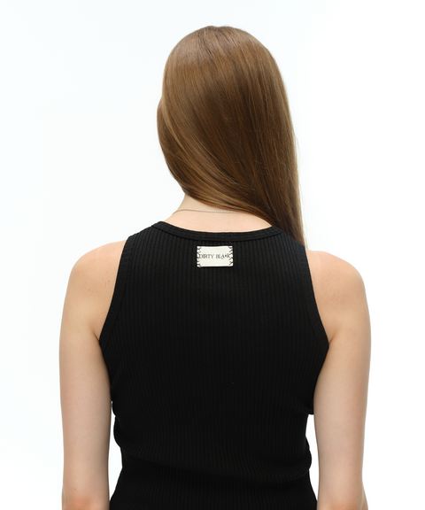 friesian logo slim-fit black sleeveless