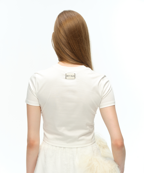 Das kurz geschnittene T-Shirt „Napping Rabbit“ mit normaler Passform