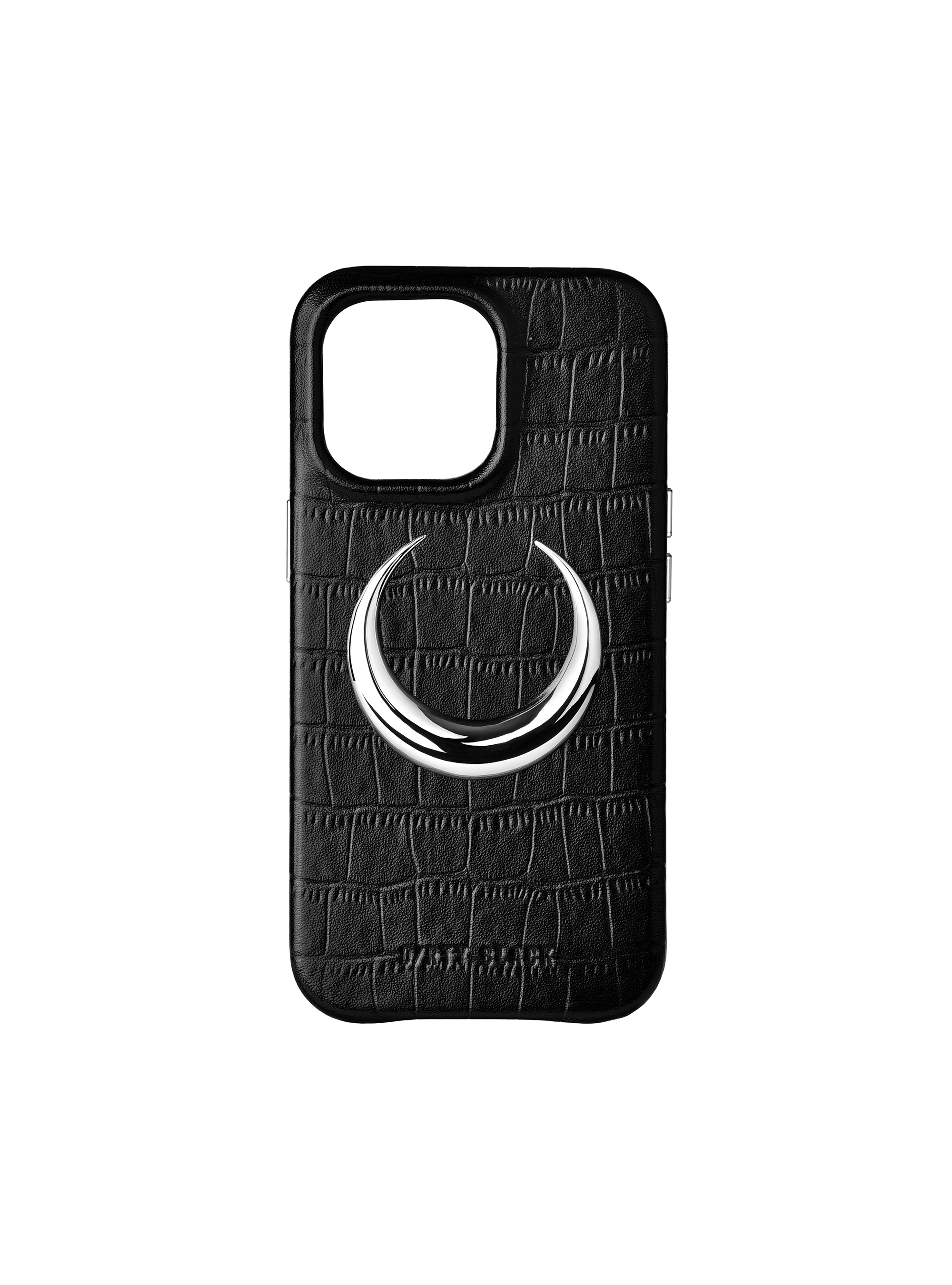 crescent crocodile pattern leather iphone case