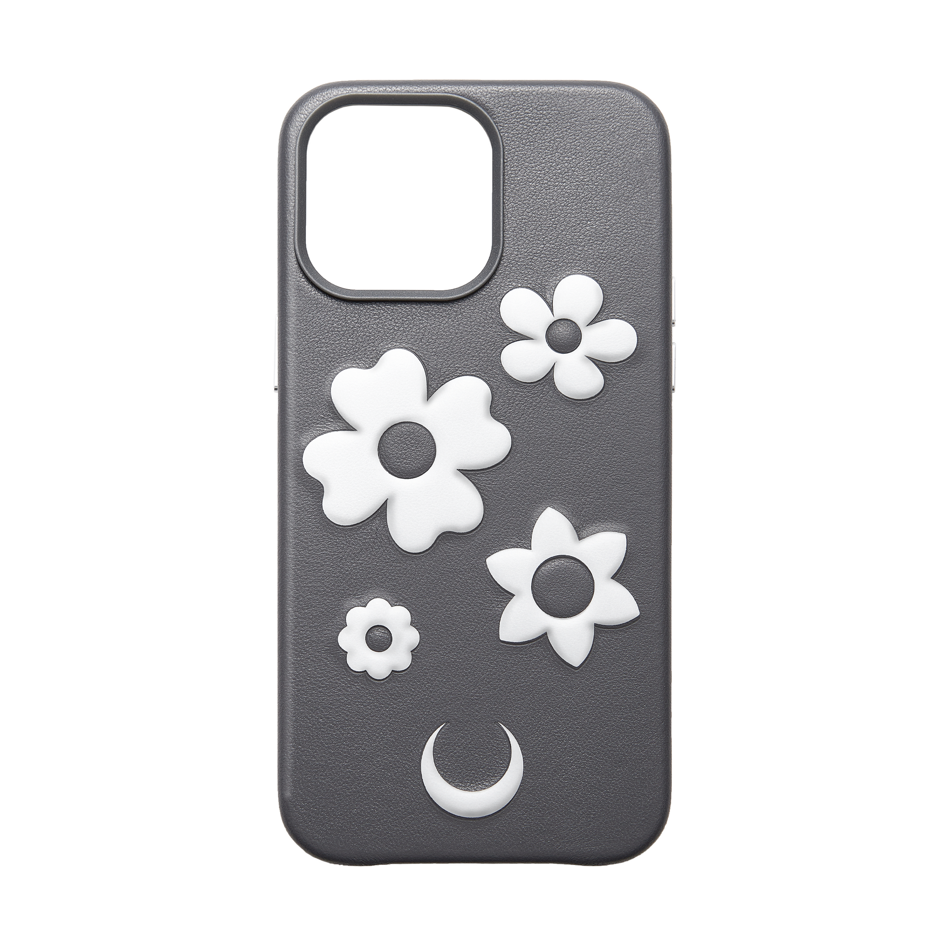 floral embossed grey no.001 leather iphone case®
