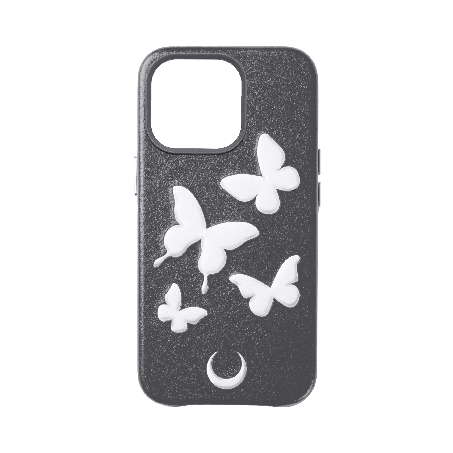 Butterfly embossed grey no.001 leather iphone case®
