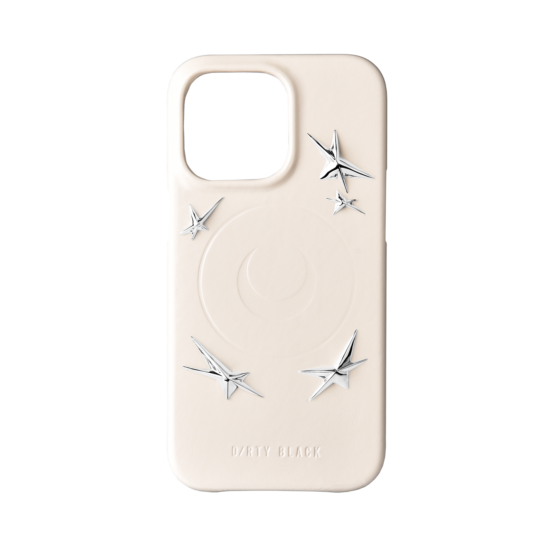 star studs ivory leather iphone 14 pro case®